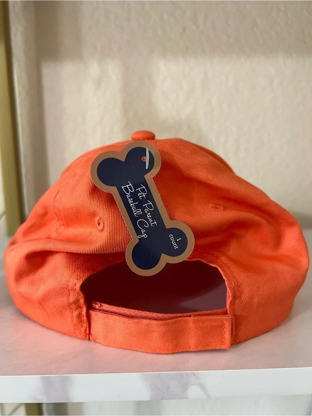 NWT Dog Parent and Dog Orange 'LOVE' Paw Adjustable Hats Dog Size Small